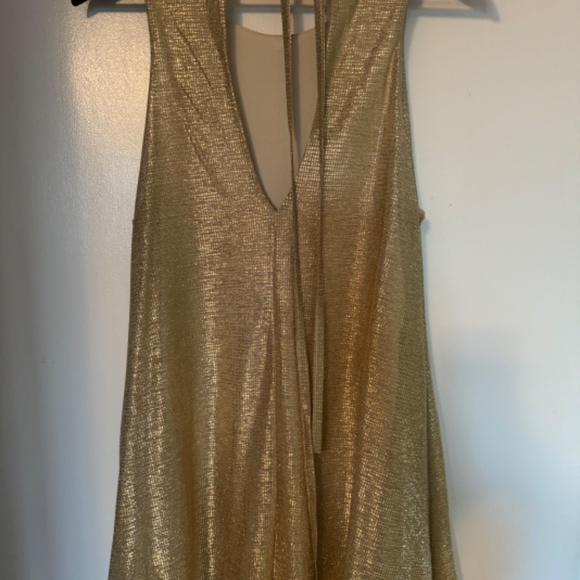 gold mini dress - Picture 3 of 3